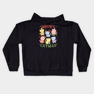 Kawaii Meowy Catmas Kids Hoodie